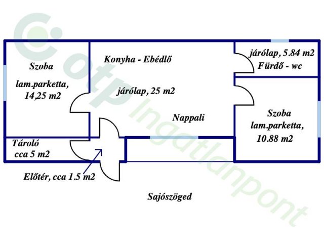 Eladó családi ház, Sajószögeden 28 M Ft, 2 szobás