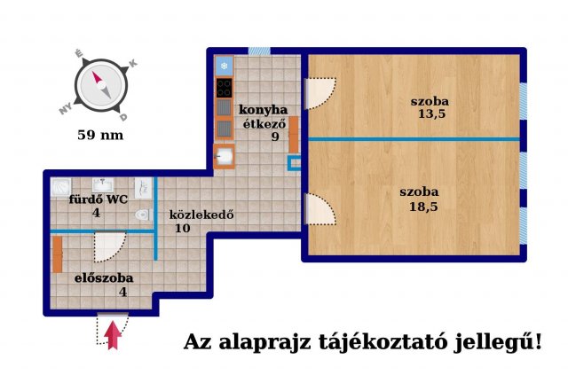 Eladó téglalakás, Veszprémben 45 M Ft, 2 szobás