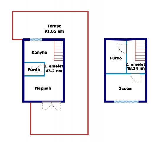 Eladó ikerház, Budapesten, XXI. kerületben 98.5 M Ft, 2 szobás