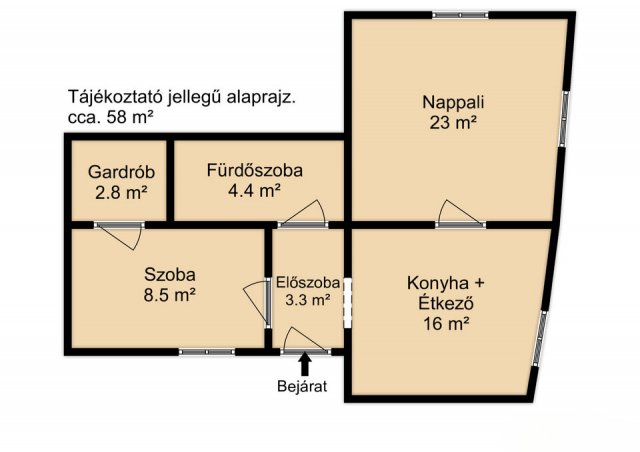 Eladó téglalakás, Kiskunhalason 29.5 M Ft, 2 szobás