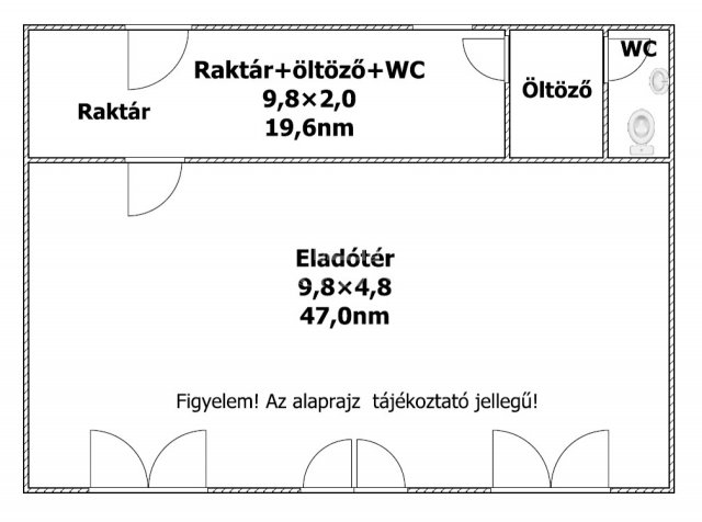 Eladó üzlethelyiség, Újfehértón, Szent István úton 34.99 M Ft