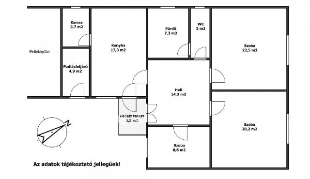 Eladó családi ház, Magyarkeszin 7.5 M Ft, 3+1 szobás