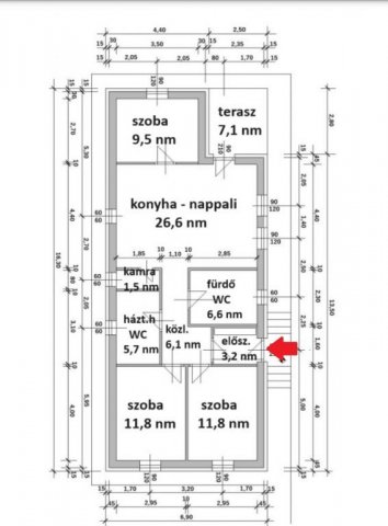 Eladó családi ház, Százhalombattán 69.9 M Ft, 4 szobás