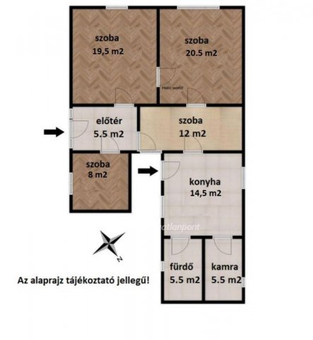 Eladó családi ház, Győrújfalun 49.5 M Ft, 3 szobás