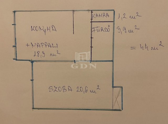 Eladó téglalakás, Szegeden, Olajos utcában 34.9 M Ft, 1+1 szobás