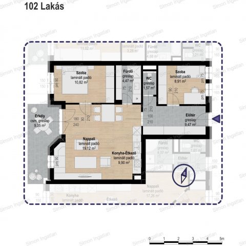 Eladó téglalakás, Kecskeméten 86.5 M Ft, 2 szobás