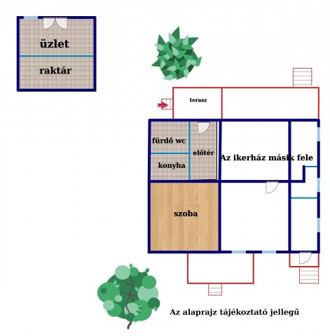 Eladó ikerház, Gödön 47.5 M Ft, 1 szobás / költözzbe.hu