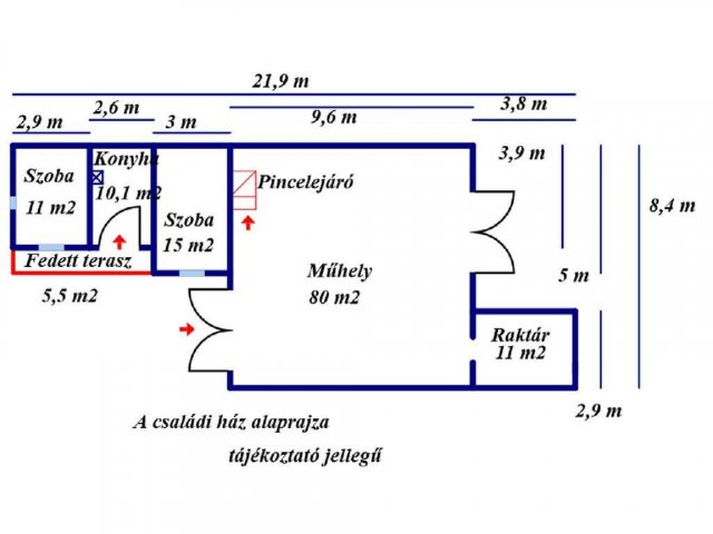 Eladó családi ház, Pilisen 7.5 M Ft, 1+2 szobás