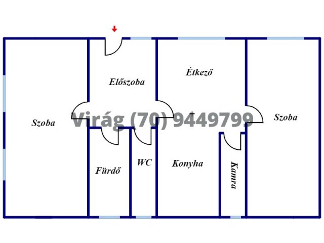 Eladó családi ház, Debrecenben, Homok utcában 33 M Ft, 2 szobás