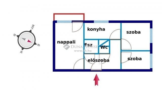 Eladó panellakás, Tatabányán 31.5 M Ft, 1+2 szobás