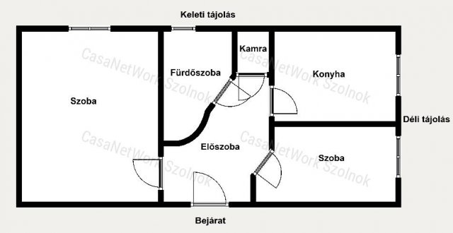 Eladó téglalakás, Szolnokon 20.5 M Ft, 2 szobás