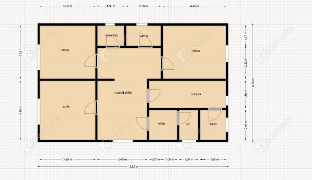 Eladó családi ház, Mezőberényben 29.99 M Ft, 3 szobás