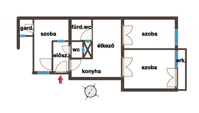 Eladó téglalakás, Budapesten, V. kerületben 129.9 M Ft, 3 szobás
