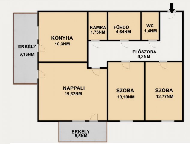 Eladó téglalakás, Budapesten, XIV. kerületben 100 M Ft, 4 szobás