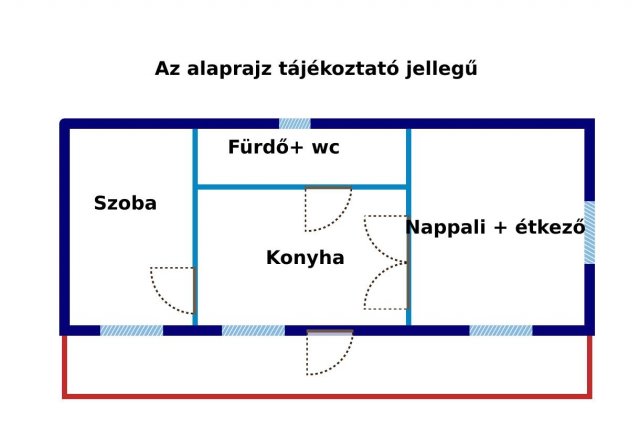 Eladó téglalakás, Pécsett 24 M Ft, 1 szobás