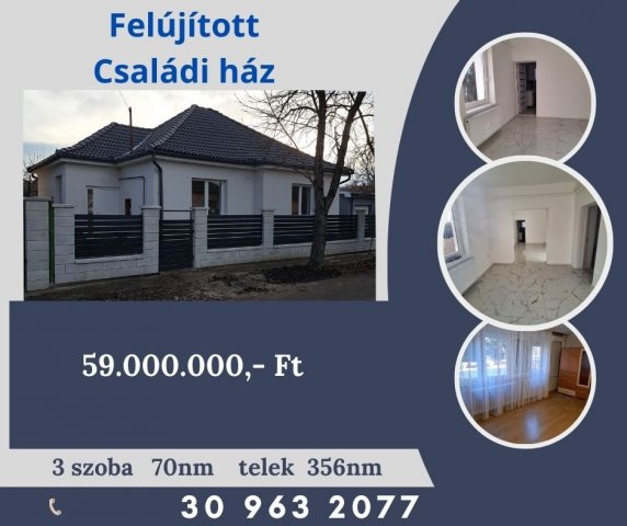 Eladó családi ház, Szolnokon 59 M Ft, 3 szobás