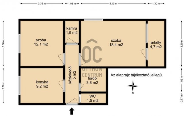 Eladó téglalakás, Letenyén 22.9 M Ft, 2 szobás