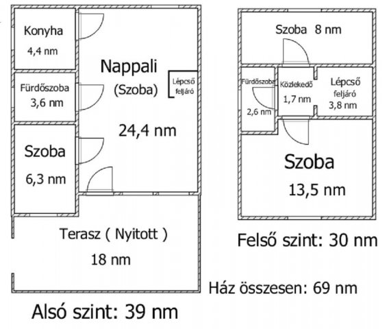 Eladó családi ház, Alsóörsön 39.5 M Ft, 2+2 szobás