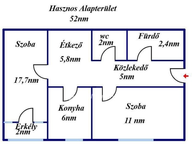 Eladó panellakás, Szolnokon 23.5 M Ft, 2 szobás
