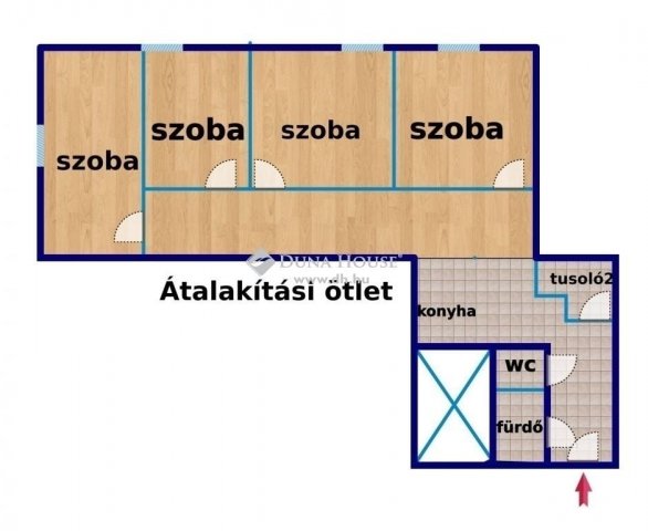 Eladó téglalakás, Budapesten, VIII. kerületben 64 M Ft, 2 szobás