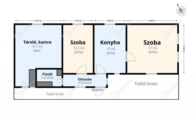 Eladó családi ház, Sárazsadányon 12.9 M Ft, 2 szobás