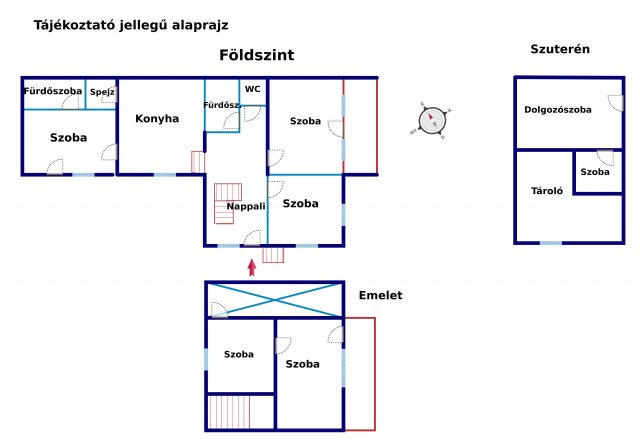 Eladó családi ház, Dabason 83.9 M Ft, 8 szobás