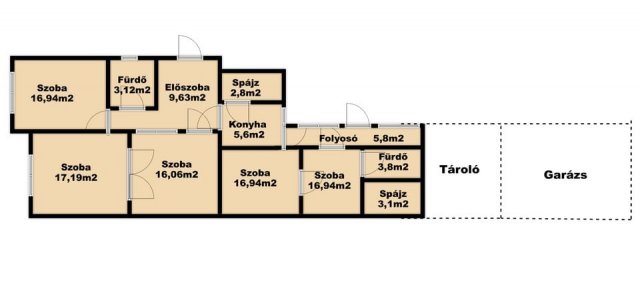 Eladó családi ház, Dágon 35 M Ft, 4 szobás