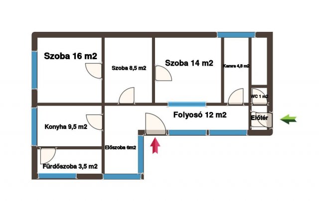 Eladó családi ház, Gyönkön 8.9 M Ft, 3 szobás
