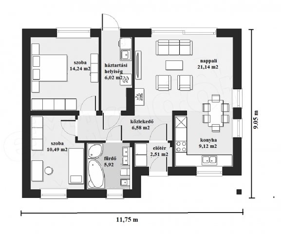 Eladó családi ház, Nagycenken 53.2 M Ft, 3+1 szobás