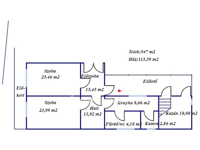 Eladó családi ház, Dobozon 12.9 M Ft, 2 szobás