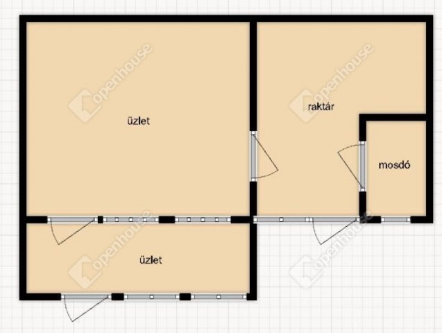 Kiadó üzlethelyiség, Komáromban 120 E Ft / hó, 3 szobás