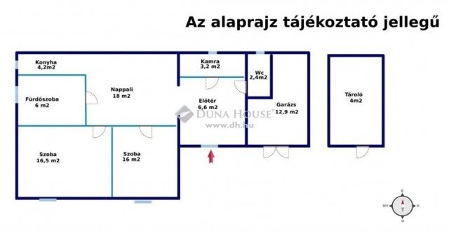 Eladó családi ház, Ráckevén 49.9 M Ft, 3 szobás
