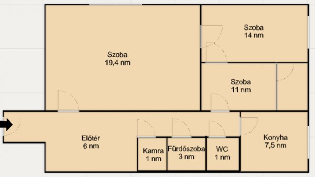 Eladó panellakás, Nyíregyházán 30.9 M Ft, 3 szobás