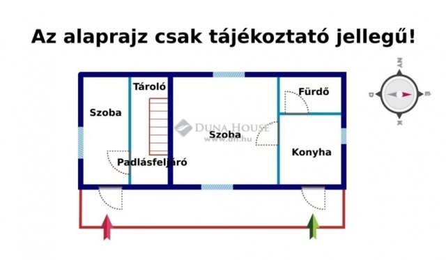 Eladó családi ház, Pándon 15.5 M Ft, 1+1 szobás