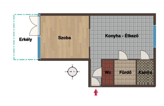 Kiadó panellakás, albérlet, Kecskeméten 130 E Ft / hó, 1 szobás