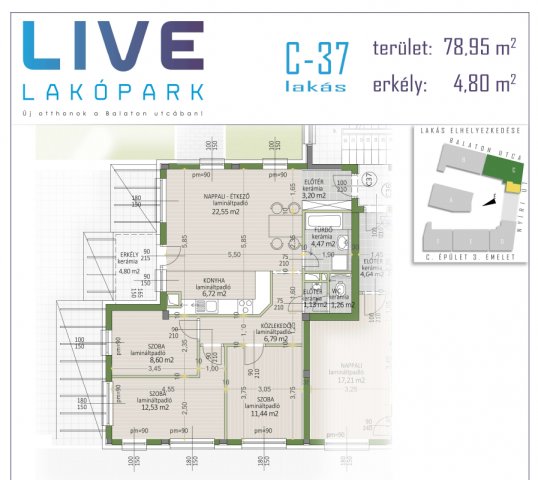 Eladó téglalakás, Kecskeméten 89.5 M Ft, 4 szobás