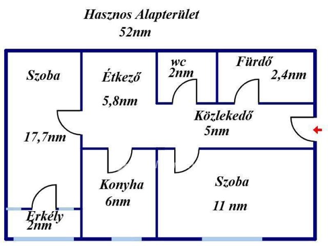 Eladó panellakás, Szolnokon 23.5 M Ft, 2 szobás