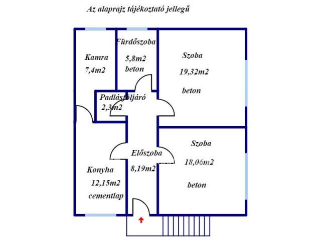 Eladó családi ház, Cereden 12 M Ft, 4 szobás