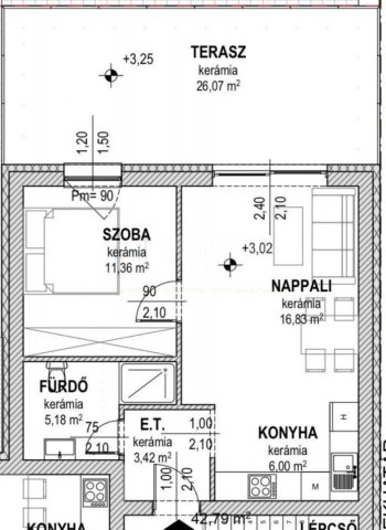 Eladó téglalakás, Vámosszabadin 38.9 M Ft, 2 szobás