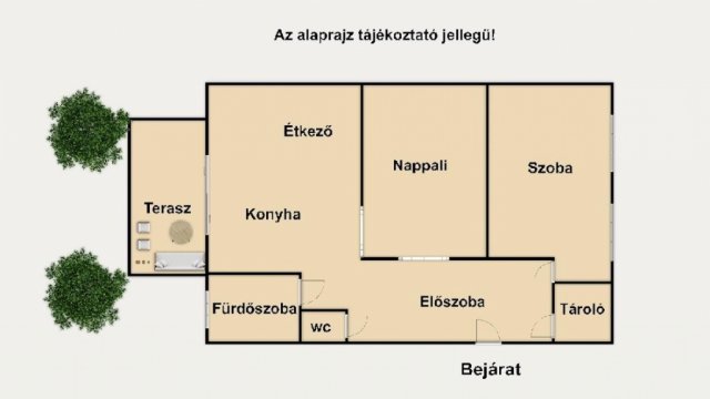 Eladó téglalakás, Budapesten, XX. kerületben 48.5 M Ft, 2 szobás