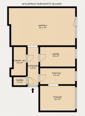 Eladó téglalakás, Tatabányán 32.5 M Ft, 1+2 szobás
