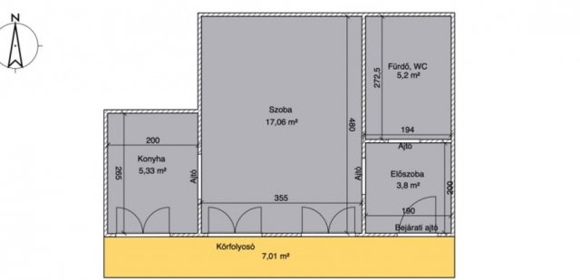 Eladó téglalakás, Budapesten, VIII. kerületben 42 M Ft, 1 szobás