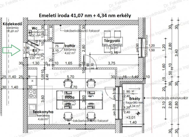 Eladó iroda, Győrött 32.49 M Ft, 4 szobás / költözzbe.hu