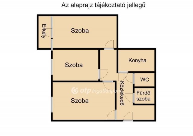 Eladó panellakás, Debrecenben 63.9 M Ft, 3 szobás