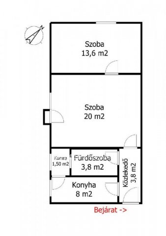 Eladó téglalakás, Miskolcon 23.5 M Ft, 2 szobás