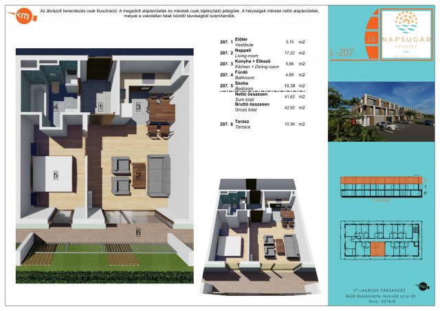 Eladó téglalakás, Balatonlelleén 59.99 M Ft, 2 szobás