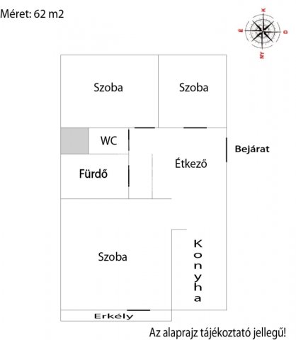 Eladó panellakás, Dunakeszin 58.9 M Ft, 2+1 szobás