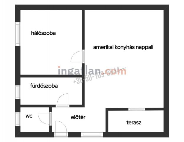 Eladó téglalakás, Hatvanban 32.9 M Ft, 1+1 szobás