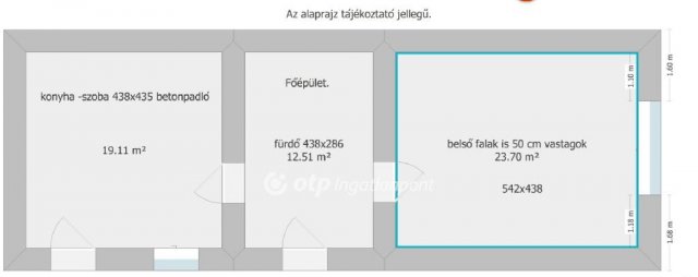 Eladó családi ház, Kishartyánon 4.9 M Ft, 2 szobás