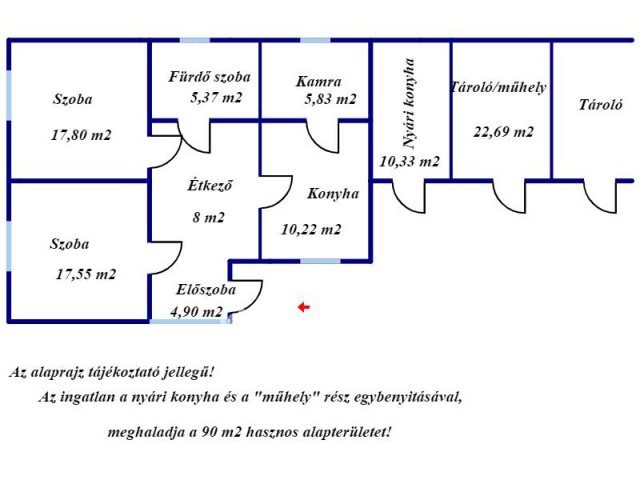 Eladó családi ház, Nyírmihálydin 13.5 M Ft, 2 szobás